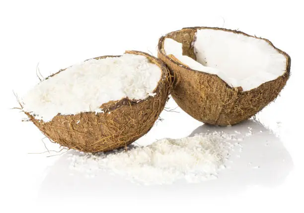 Photo of Fresh brown coconut isolated on white