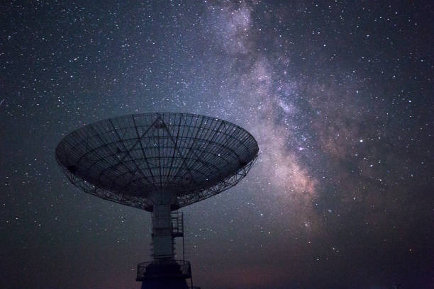 istock Galaxy and radio telescope 943052260