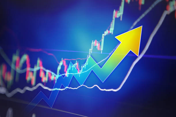 visualización del mercado de valores - symbol finance corporate business manhattan fotografías e imágenes de stock