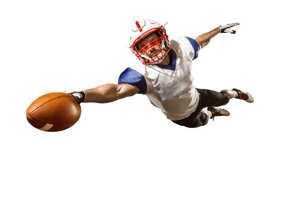 istock one american football player man studio isolated on white background 943062798