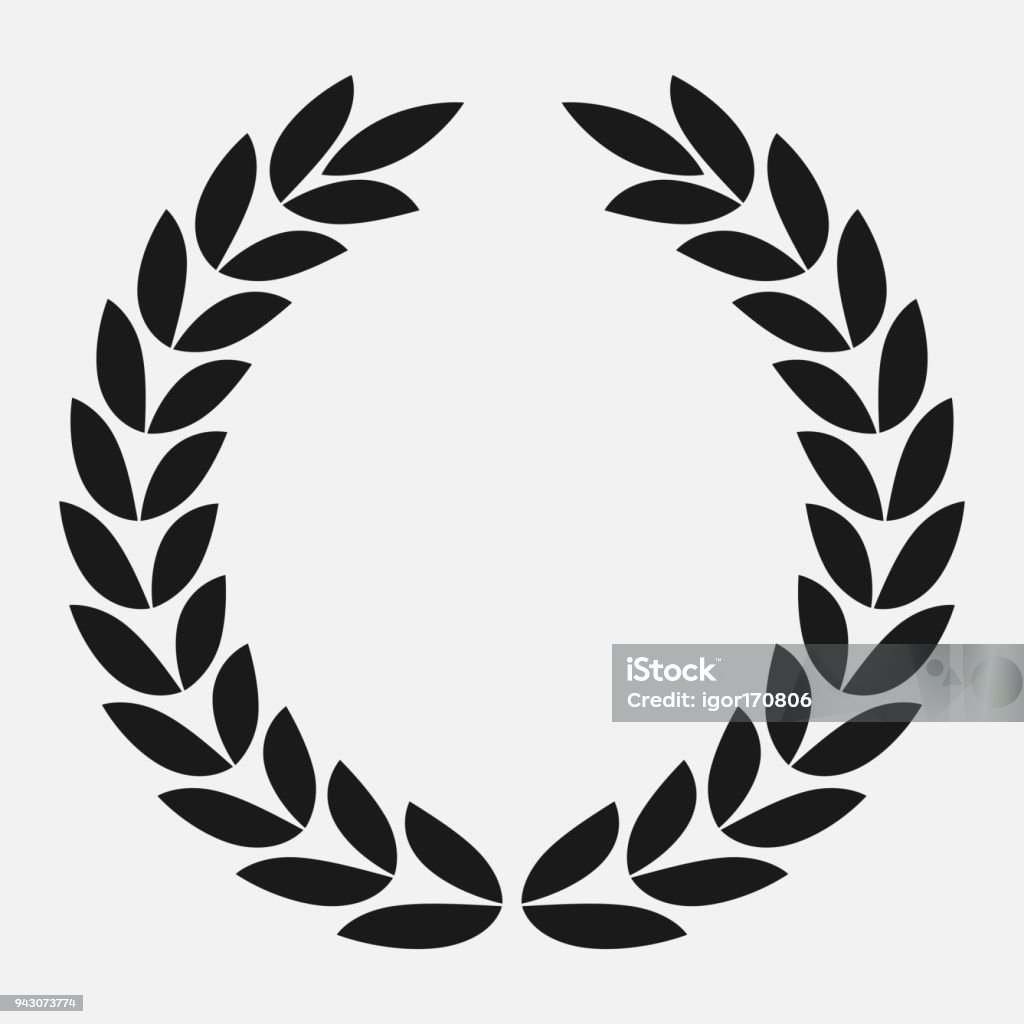 icon laurel wreath, spotrs design icon laurel wreath, spotrs design - vector illustration Black Laurel Wreath stock vector