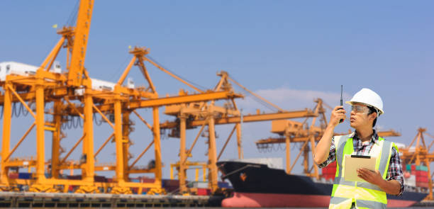 istock Water transportation and cargo ship and pilotage. 943074014