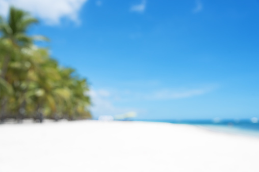 Tropical Resort Beach Blurred Abstract Background