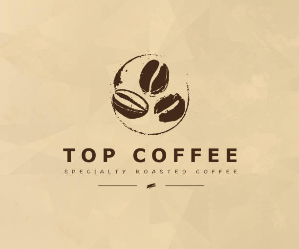 ilustraciones, imágenes clip art, dibujos animados e iconos de stock de vector dibujado a mano café diseño elementos aislados sobre fondo con textura. - coffee beans