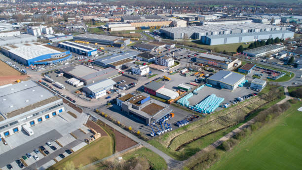 istock Industrial area, industrial district - aerial view 943088178
