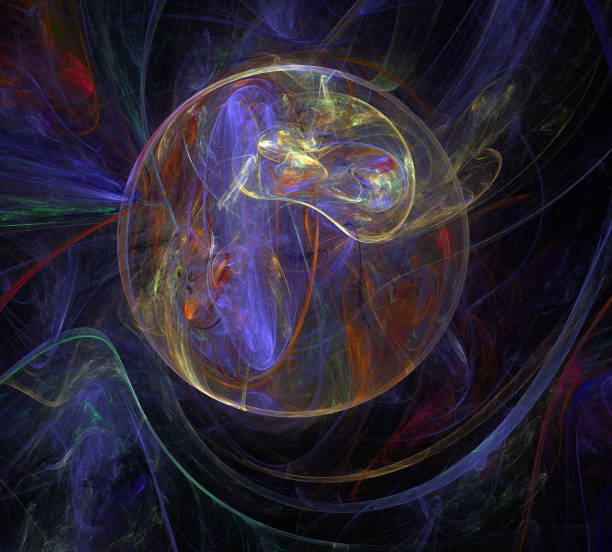 istock image of one Digital Fractal on Black Color 943095054