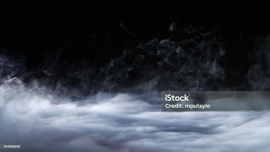 Sobreposição de nevoeiro de nuvens de fumaça realista de gelo seco - Foto de stock de Fumaça royalty-free