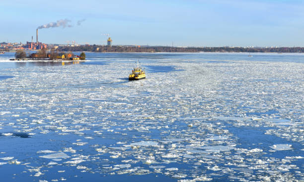 Spring in Helsinki. Gulf of Finland