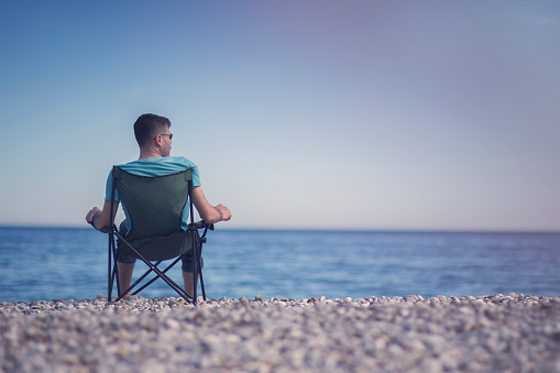 Man enjoying the beach