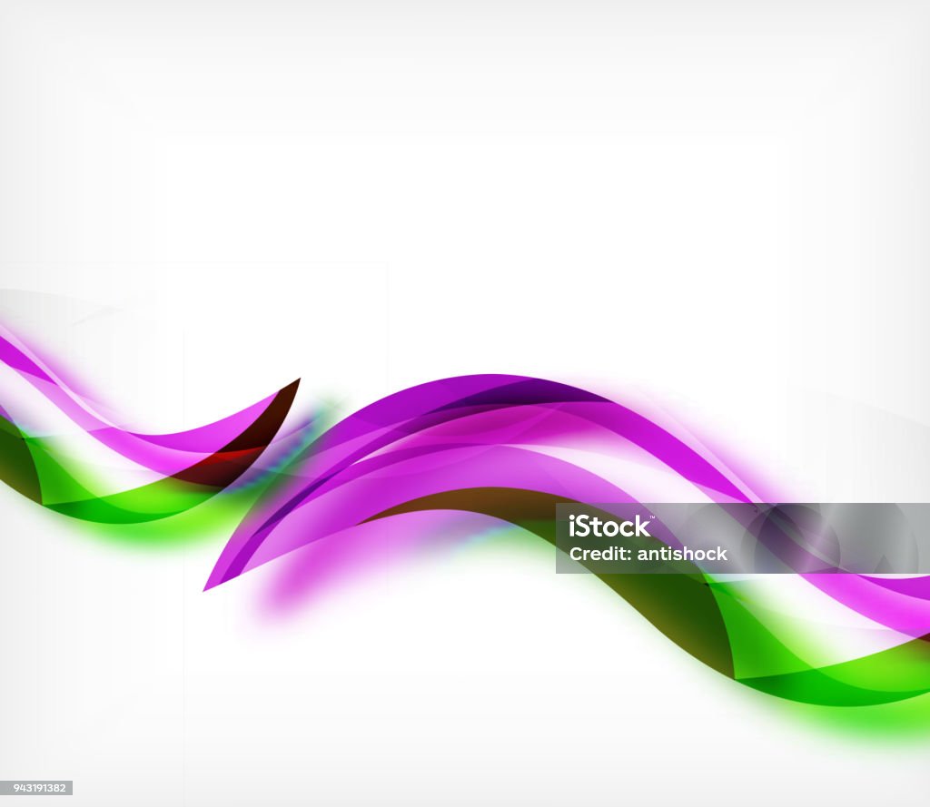 Vector Sọc Lượn Sóng Đầy Màu Sắc Trên Nền Trắng Với Hiệu Ứng Mờ ...