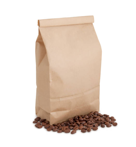 café de sac et de grains de café (avec le chemin d’accès) - textured nobody close up seed photos et images de collection