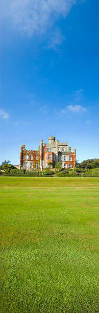 istock Blue sky, mansion, green lawn 94322092