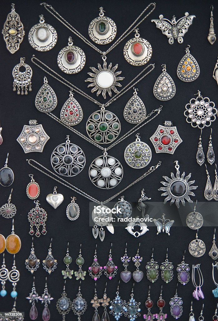 Gem stone jewelery  Multi Colored Stock Photo