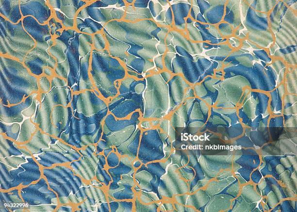 One Hundred Year Old Marble Paper Stock Photo - Download Image Now - Marbled Effect, Paper, Full Frame