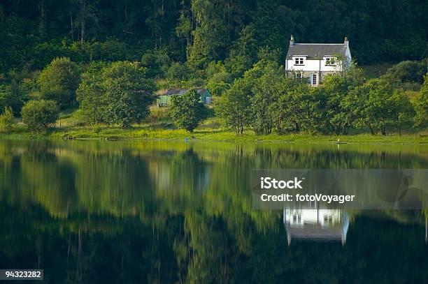 Lakeshore Lodge Stock Photo - Download Image Now - UK, House, Rural Scene