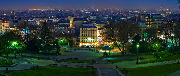 City of Paris at night  place pigalle stock pictures, royalty-free photos & images