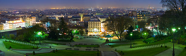 Night time skyline, Paris  place pigalle stock pictures, royalty-free photos & images