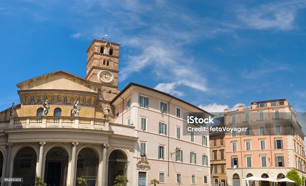 Santa maría en Trastevere, Roma - Foto de stock de Roma - Italia libre de derechos