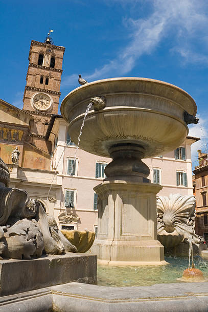 istock Fountains in the piazza, Trastevere, Rome 94324345