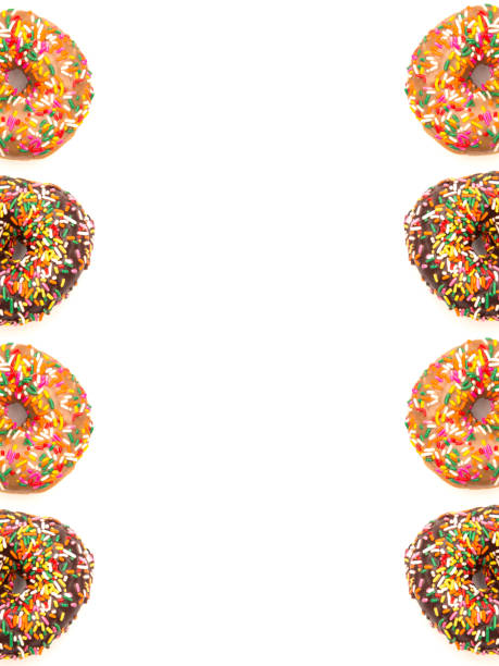 A Border of Sprinkled Donuts