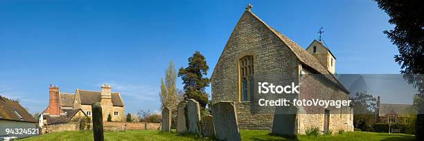 Country Chapel Cotswolds Uk Stock Photo - Download Image Now - Blue, British Culture, Cemetery