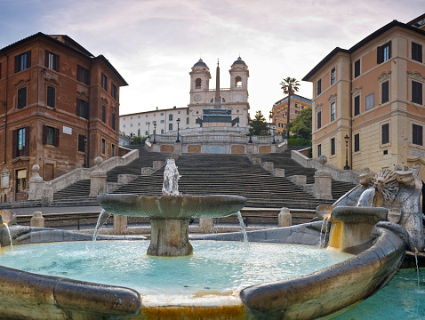 The Fountain of the Four Rivers in the Piazza Navona square in Rome, Italy, Europe.