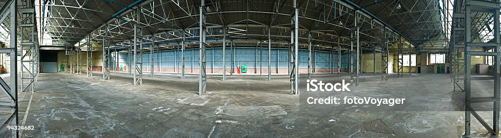 Industrial espaço panorama - Royalty-free Abandonado Foto de stock