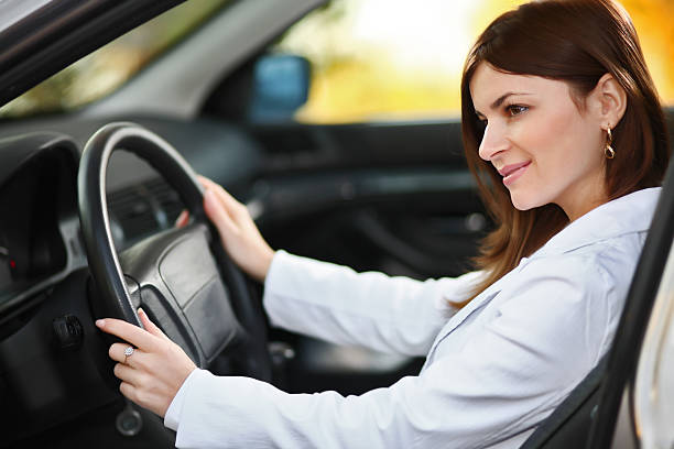 istock Beautiful girl in car 94325285