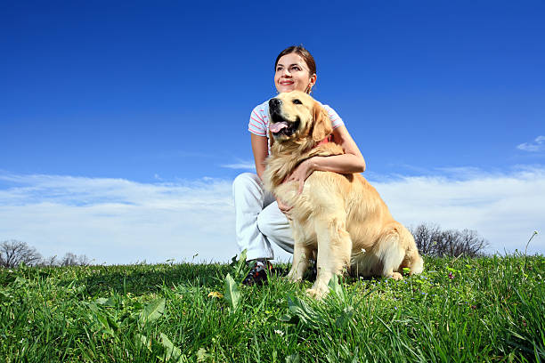 istock Girl with dog. 94326126