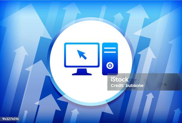 Computer Blue Arrow Computer Desktop Blue Up Arrows Background Stock Illustration ...