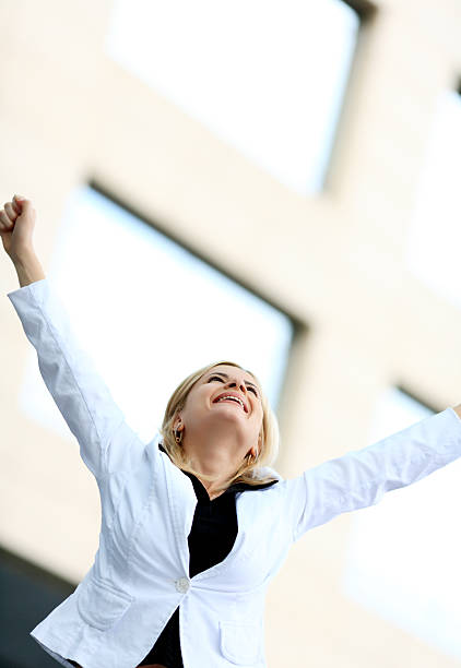 istock Happy businesswoman. 94327785