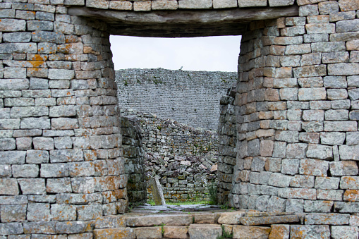 Entrance to the Great Enclosure of the Great Zimbabwe National Monument.