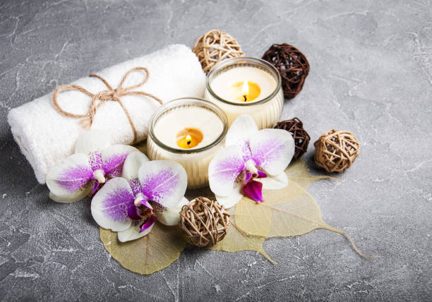 istock Spa concept with orchid flowers 943296920