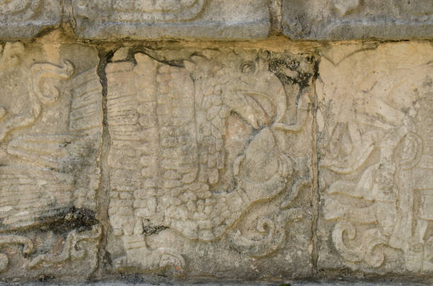 istock Platform of jaguars and eagles at Chichen Itza, Mexico 943300674