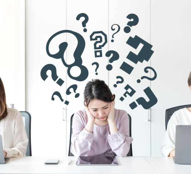 istock Young asian woman having questions. 943301050
