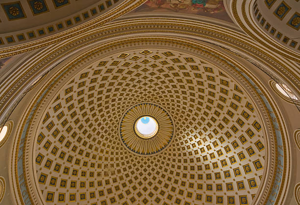 istock Interior of the dome Mosta Church, Malta. 94330152