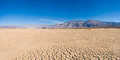 Dry lake bed in desert