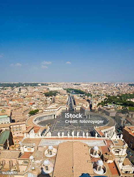 Watykan Vista Rzym - zdjęcia stockowe i więcej obrazów Watykan - Watykan, Ujęcie z lotu ptaka, Bazylika św. Piotra na Watykanie