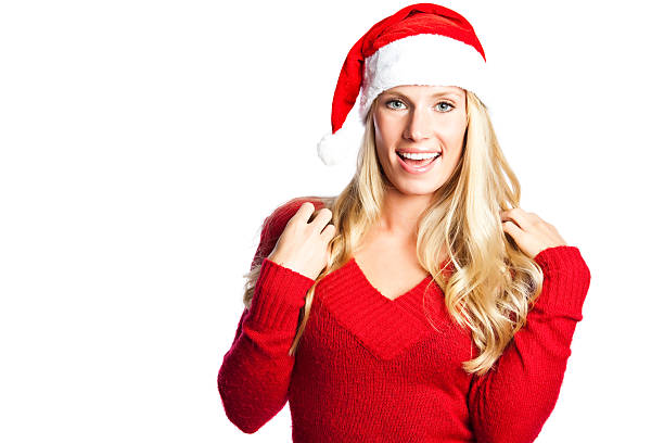 istock Christmas santa girl 94331482