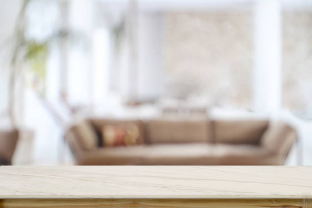 istock Marble board empty table in living room background 943316188