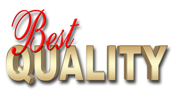 istock Stock Illustration - Large Text: Best Quality, Red Text: Best, Golden Text: Quality, 3D Illustration, White Background. 943316544