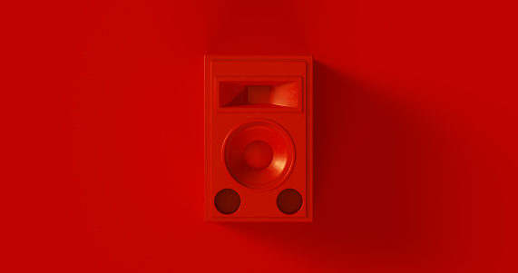 Red Speaker Unit 3d illustration