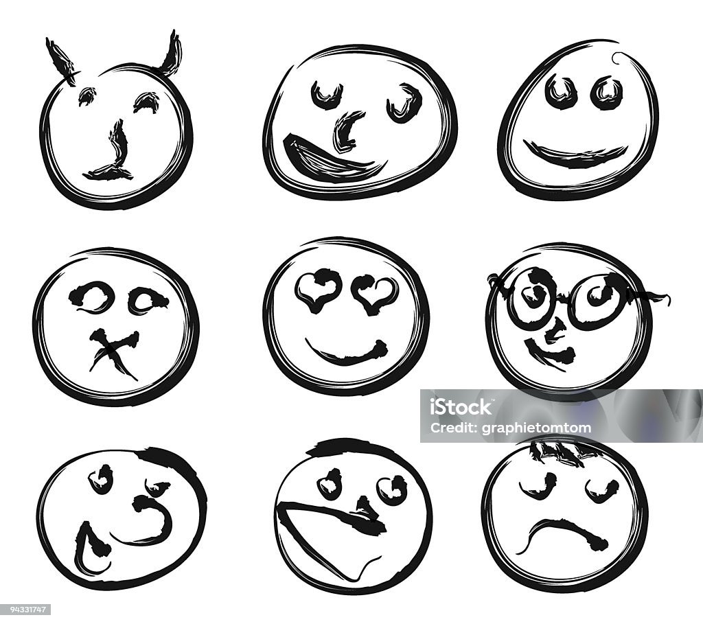 Mood change  Anthropomorphic Smiley Face Stock Photo