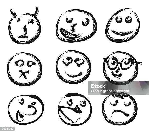 Mood Change Stock Photo - Download Image Now - Anthropomorphic Smiley Face, Cartoon, Characters