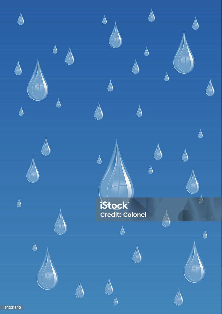 Regen-Tropfen (Vektor und jpg - Lizenzfrei Badezimmer Vektorgrafik