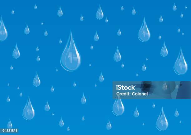 Pingos De Chuva Paisagem - Arte vetorial de stock e mais imagens de Água - Água, Salpicar, Gota - Líquido