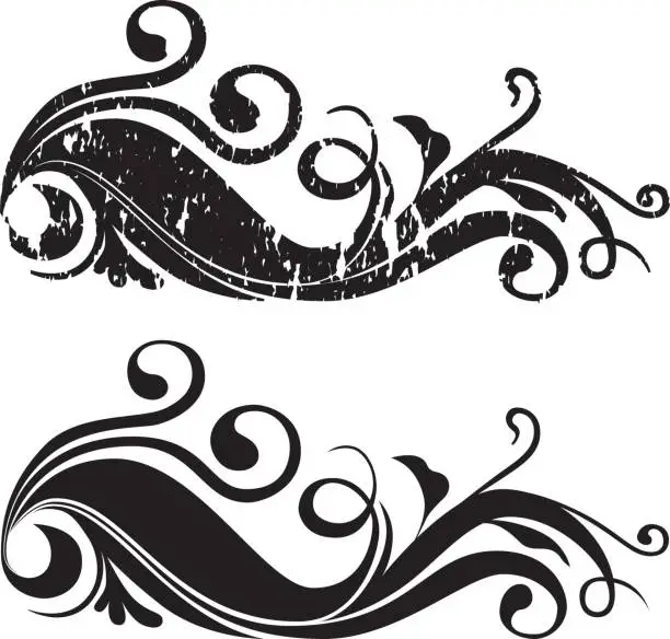 Vector illustration of Grunge Scroll 03