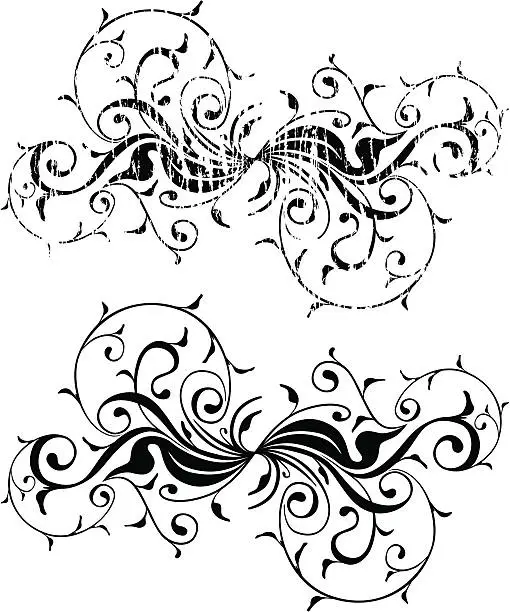 Vector illustration of Grunge Scroll 04