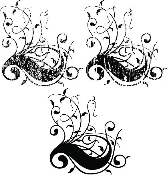 Vector illustration of Grunge Scroll 12