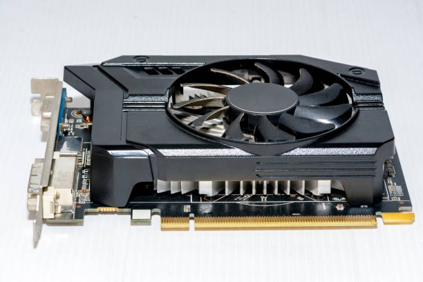 istock close up of video card (display card) isolated on white background. 943319072
